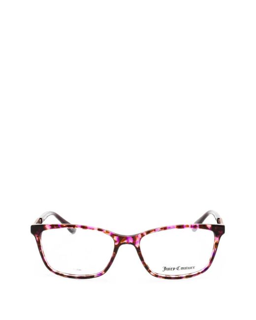 Juicy Couture Brown Tortoiseshell-Effect Rectangle-Frame Glasses