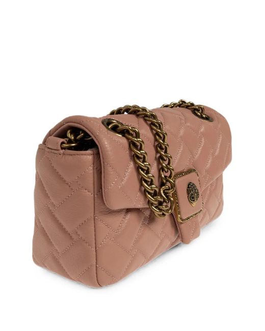 Kurt Geiger Brown Pimlico Quilted Leather Shoulder Bag