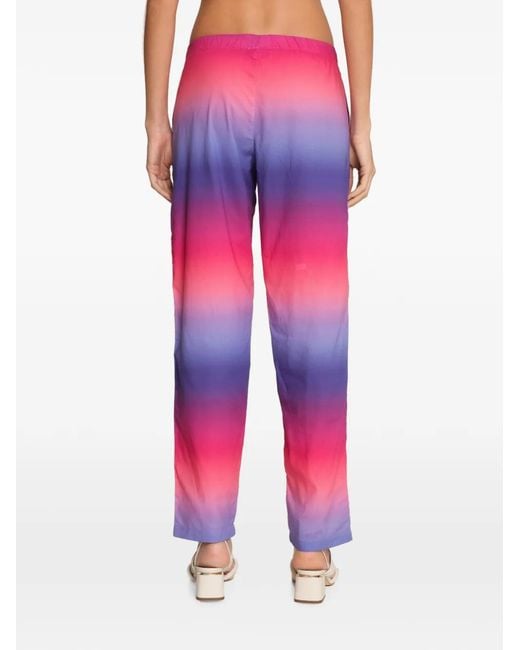 Amir Slama Pink X Tati Barbieri Ombre-Effect Straight-Leg Trousers