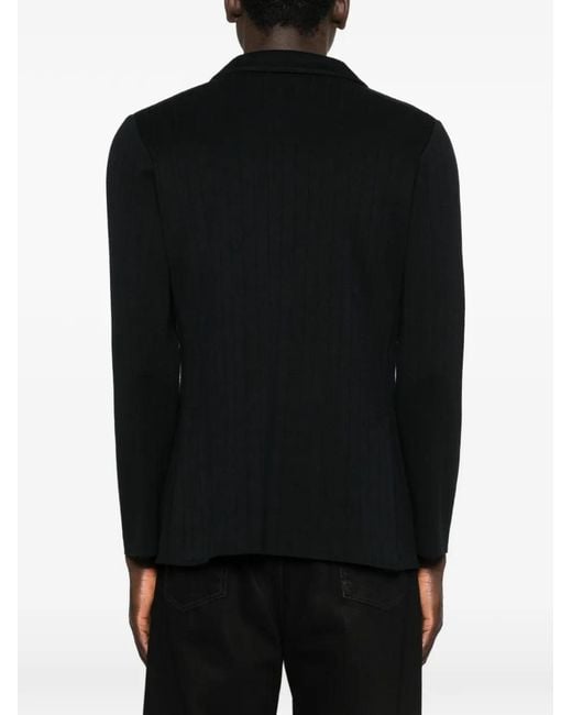 Lardini Black Notched Patch-Pocket Jacket for men