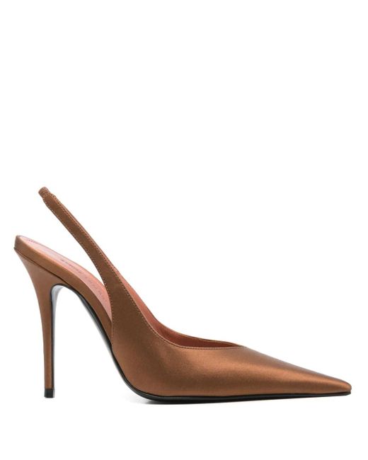 AMINA MUADDI Brown 105Mm Anok Slingback Pumps