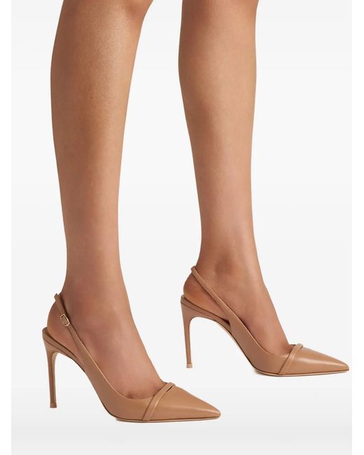Malone Souliers White Schiffer Leather Pumps