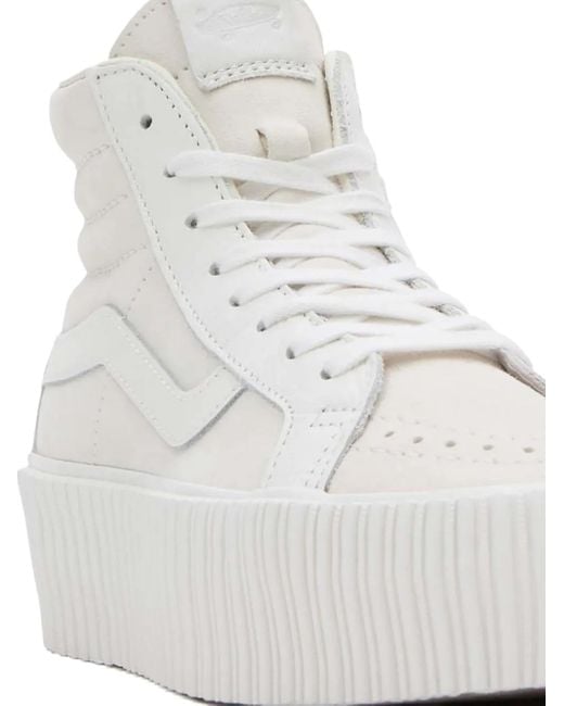Vans White Sk8-Hi Reissue Sneakers