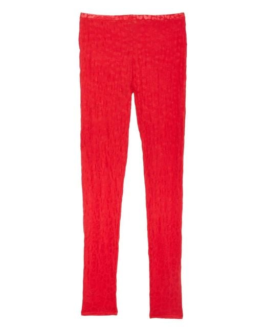 Fleur du Mal Red Butter Patterned Legging