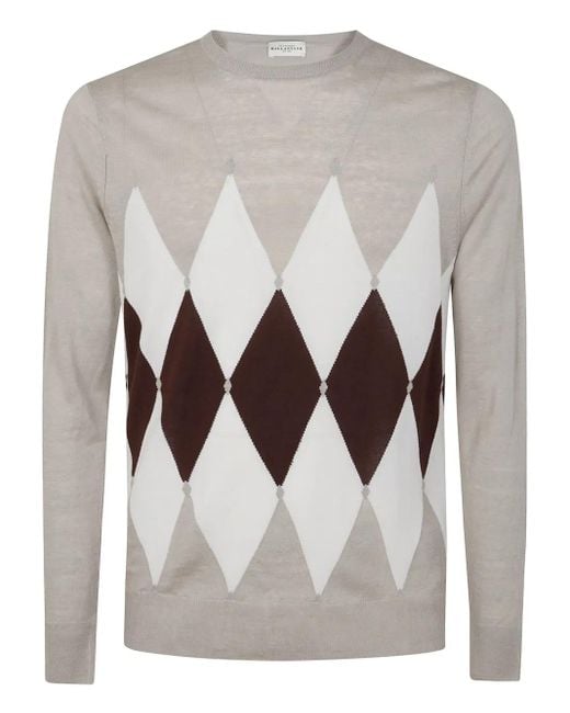 Jersey con motivo de rombos Ballantyne de hombre de color Gray