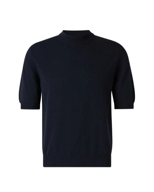 Zanone Kurzärmeliger Pullover in Blue für Herren