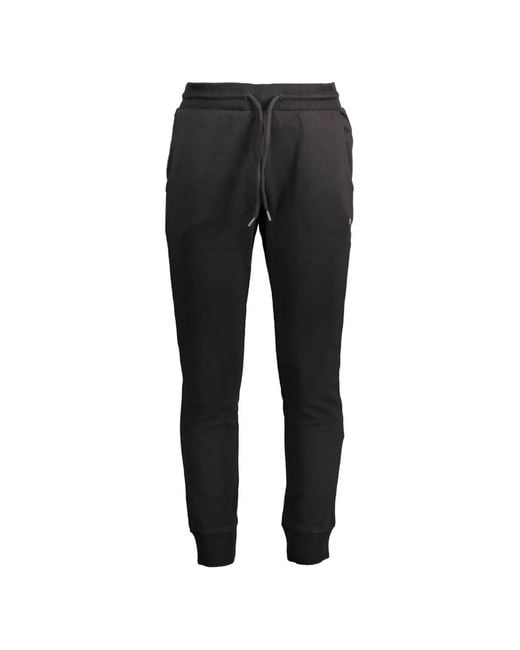 Napapijri Black Drawstring Elasticated Track Pants for men