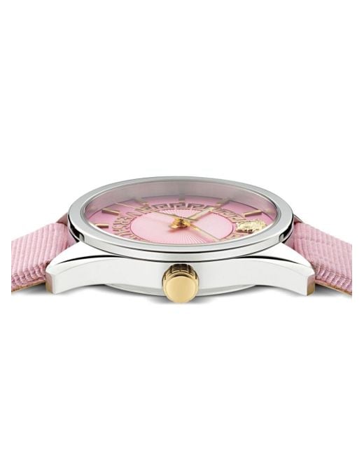 Reloj V-Circle de 36 mm Versace de color Pink