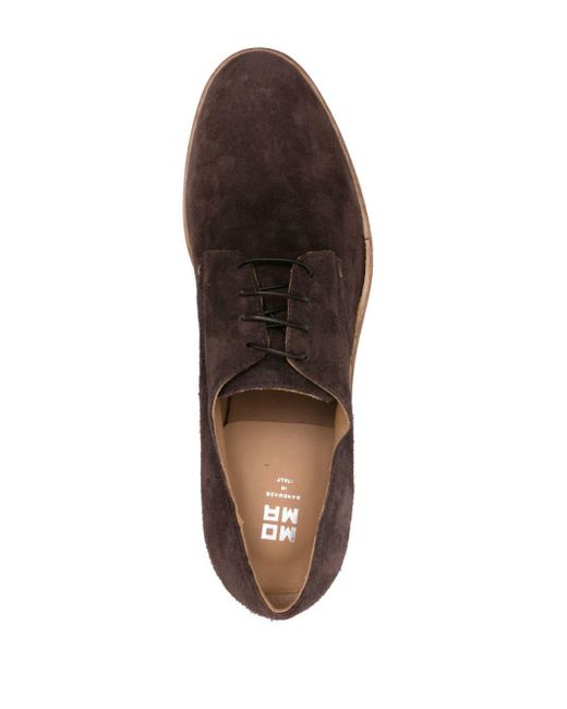 Moma Brown Lace-up Suede Derby Shoes for men