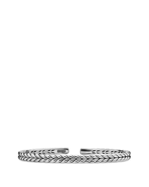 David Yurman White Chevron Flex Bracelet for men