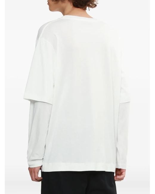 T-Shirt En Coton À Manches Longues Simone Rocha pour homme en coloris White