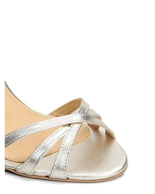 Fratelli Russo Metallic-Effect Crossover-Strap Sandals