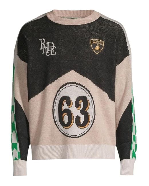 メンズ Rhude X Lamborghini 63 クルーネック セーター Black