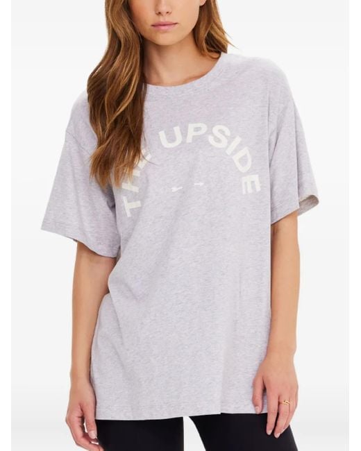 The Upside White Sammi T-Shirt Mit Logo