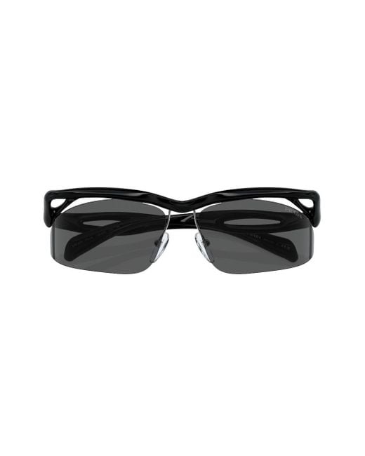 Prada Black Prada Pr A25s Geometric Frame Sunglasses