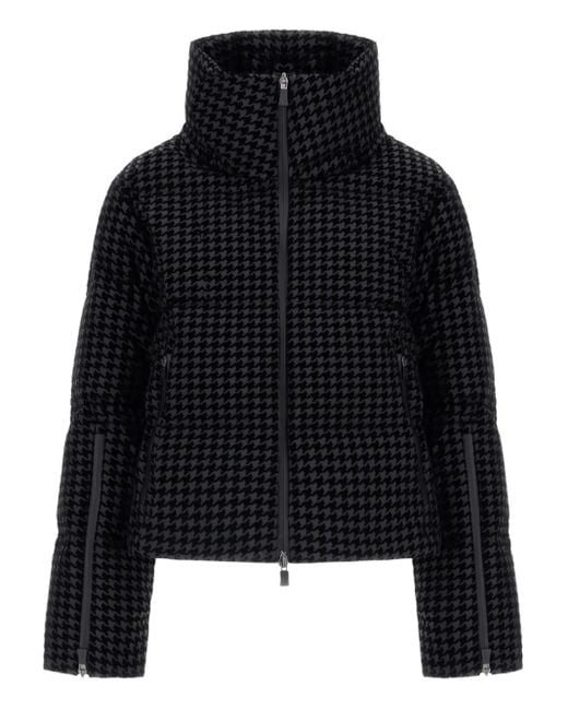 Herno ハウンドトゥース キルティングジャケット Black