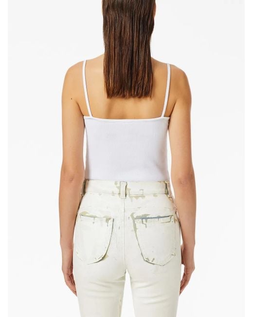 DIESEL T-Hop-D Tanktop Met Logo-Applicatie in het White