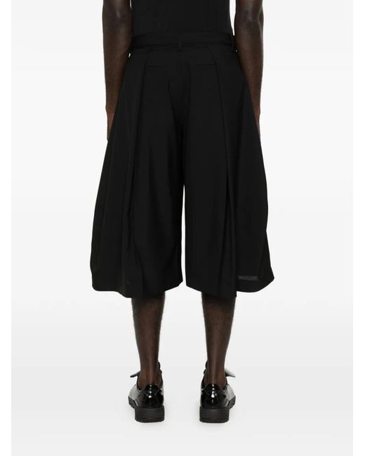 Sacai Black Belted Tailored Shorts for men