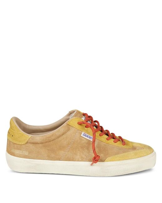 Golden Goose Deluxe Brand Brown Panelled Sneakers for men