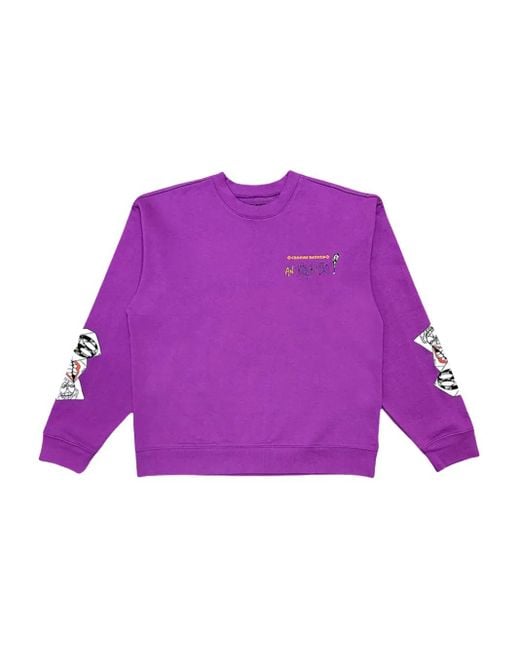 Chrome Hearts Purple Matty Boy Want More Not Less Long Sleeve T-Shirt for men