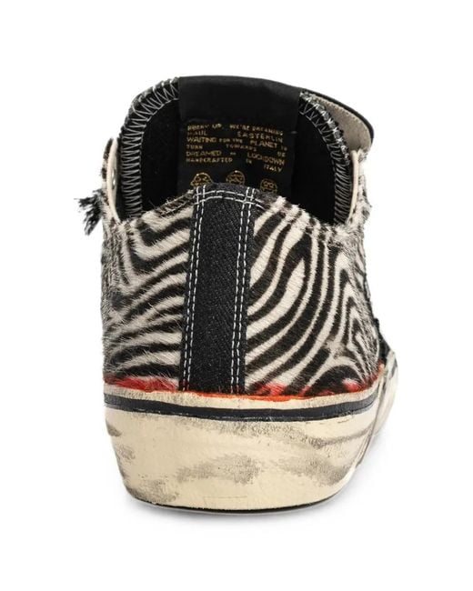 Paul Esterlin White Zebra-Print Caly Sneakers