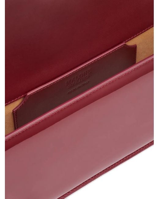 Malone Souliers Red Vivien Patent-Leather Clutch Bag