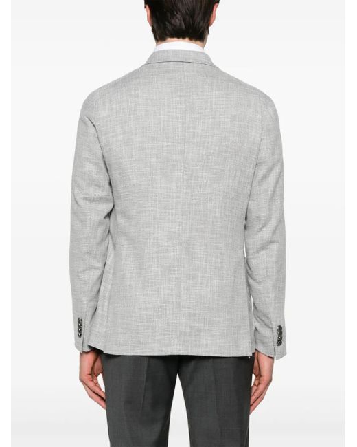 Tagliatore Gray Mélange-Effect Blazer for men