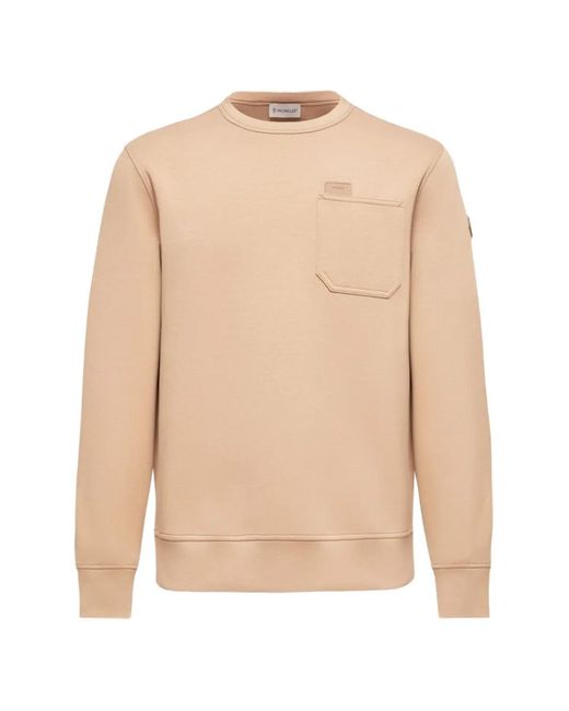 Moncler Natural Logo-Patch Pocket Sweatshirt for men