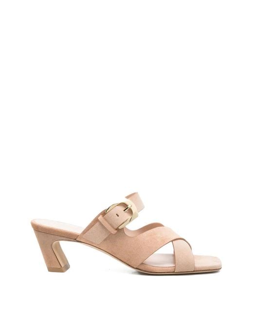 Stuart Weitzman Pink Sandales Sai À Boucles