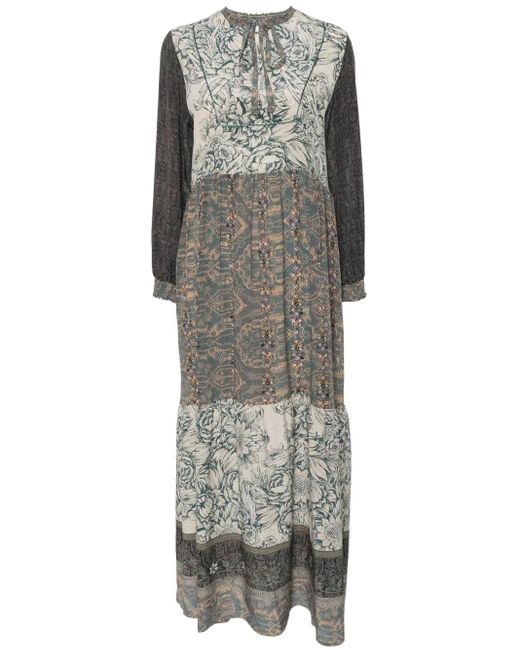 Pierre Louis Mascia Gray Brule Maxi Dress
