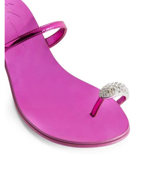 Giuseppe Zanotti Pink Ring 40mm Leather Sandals