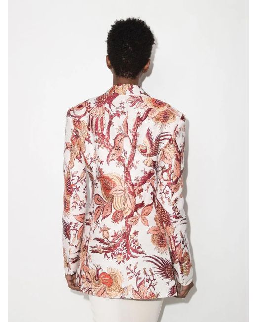 Etro Multicolor Tree Of Life Jacquard Blazer