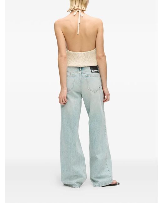 Karl Lagerfeld Gray Logo-Patch Jeans