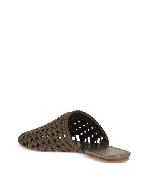 Stuart Weitzman Brown Marina Flat Mule