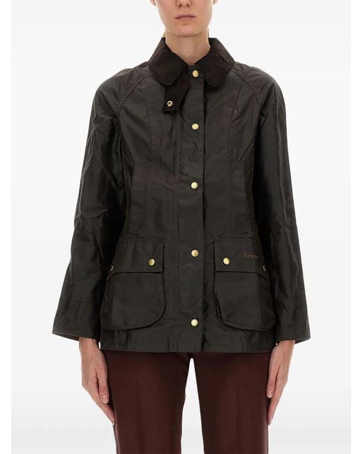 Barbour Black Waxed Jacket "Beandell"