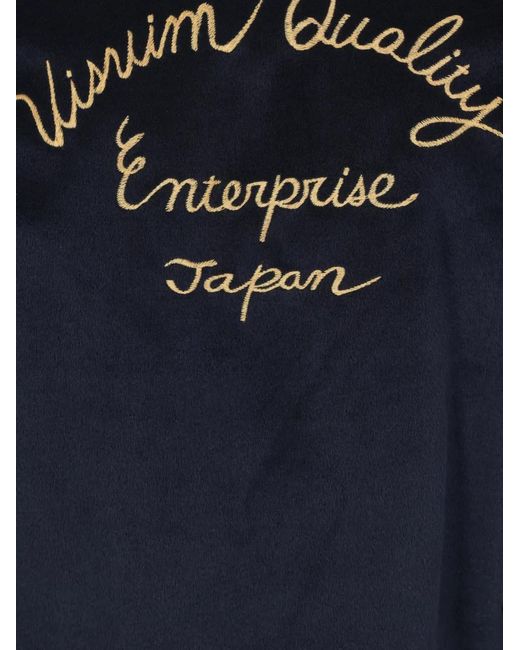 Visvim Blue Embroidered Zip-Up Jacket for men