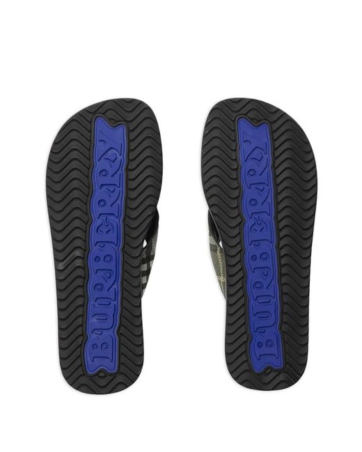 Burberry Black Check Pavilion Sandals for men