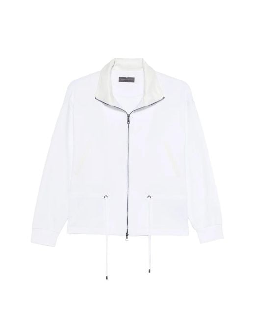 Lorena Antoniazzi White Zip-Up Sweatshirt