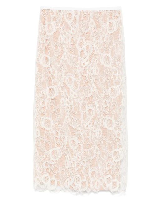 Fabiana Filippi スカラップヘム スカート Natural