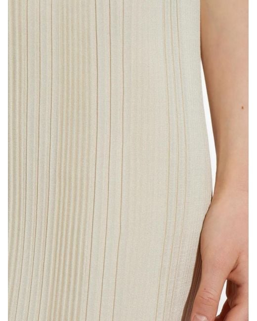 Issey Miyake White Sleeveless Pleated Dress
