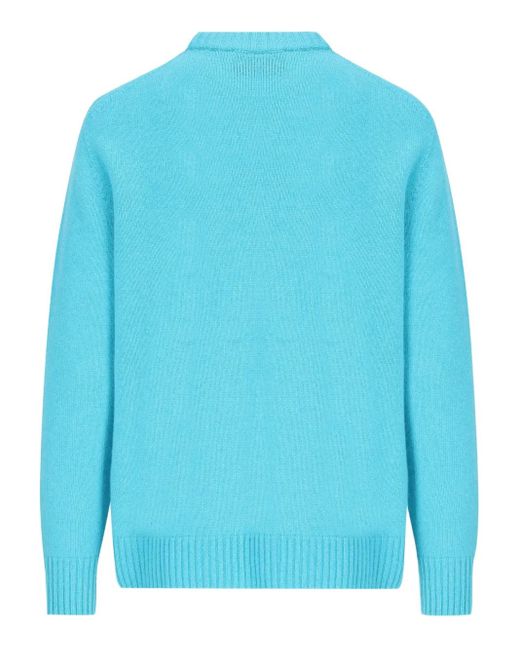 Giada Benincasa Blue Heartbeat Cashmere Sweater