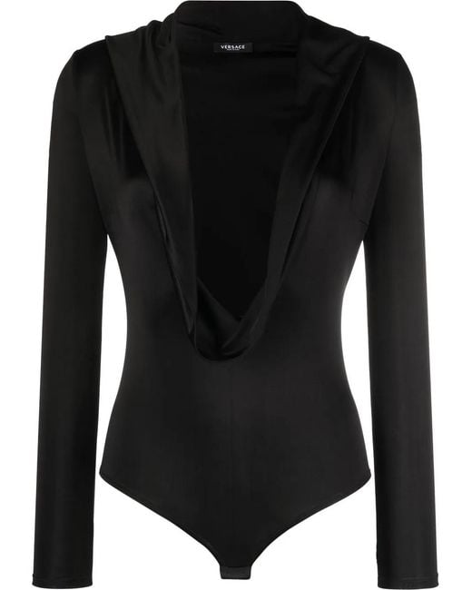 Versace Black Corset Bodysuit