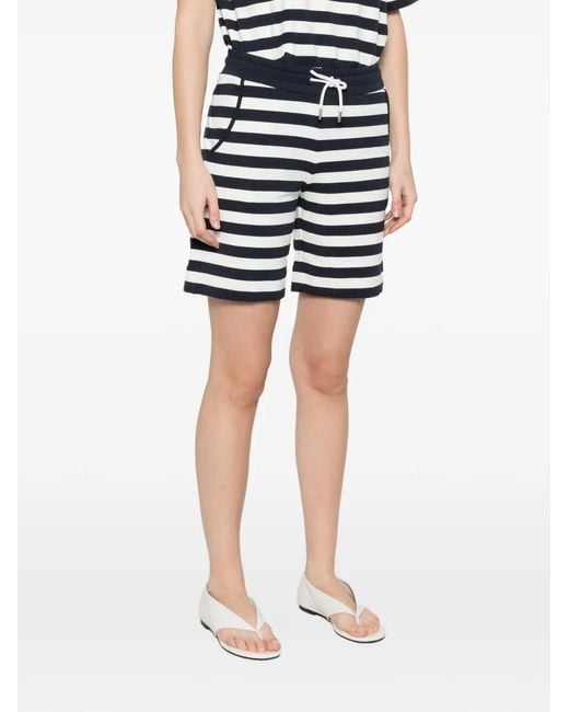 Margittes Black Striped-Pattern Shorts