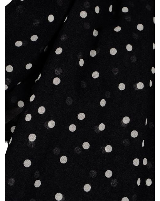 Magda Butrym Black Polka-Dot Blouse