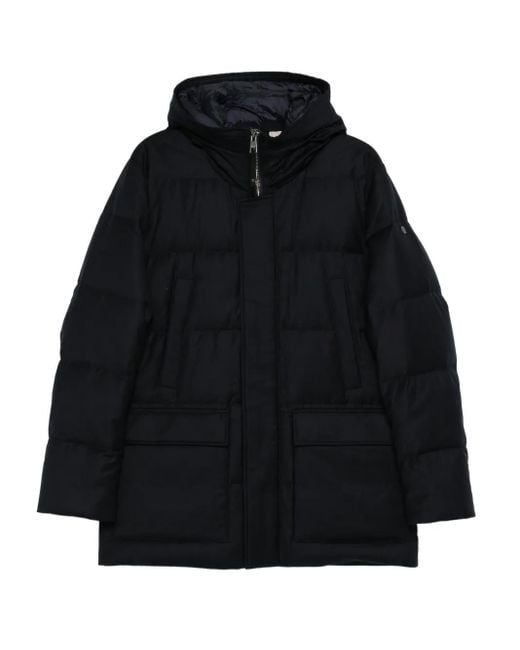 DUNO Gesteppte Kapuzenjacke in Black für Herren