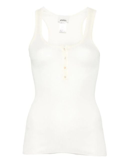 Top de canalé Isabel Marant de color White
