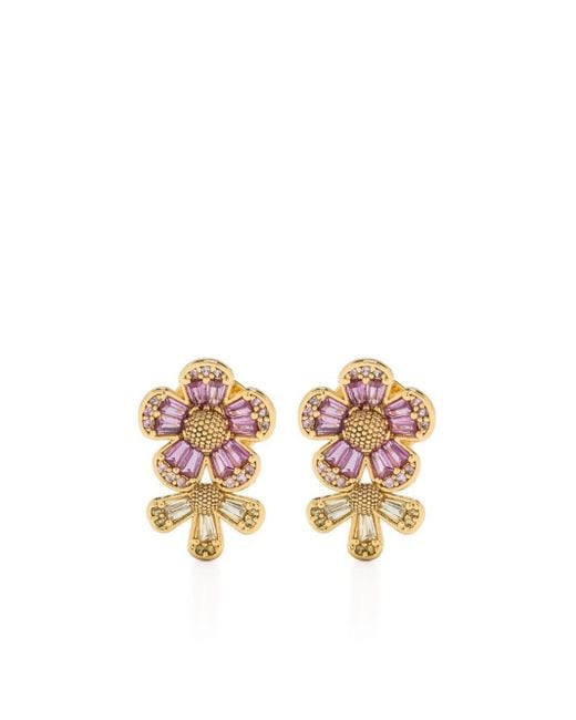 Kate Spade Pink Fleurette Double Stud Earrings