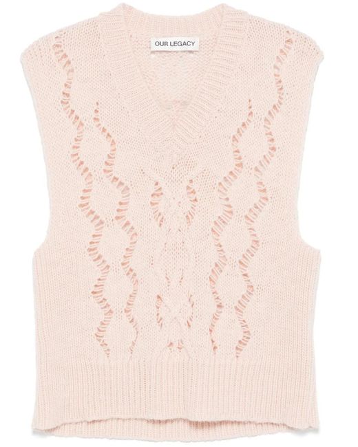 Our Legacy Pink Cable Michigan Vest for men