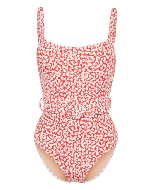 Evarae Red Cassandra Floral Swimsuit