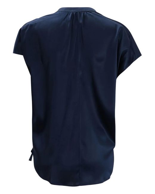F.it Blue V-Neck Blouse